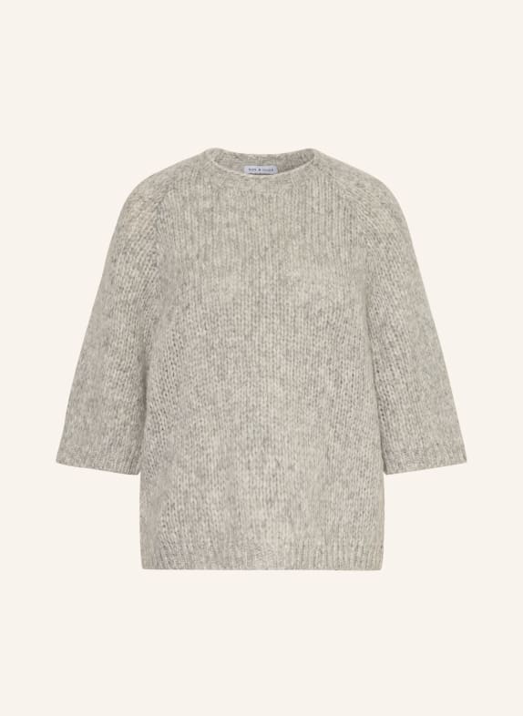 MRS & HUGS Pullover mit 3/4-Arm HELLGRAU