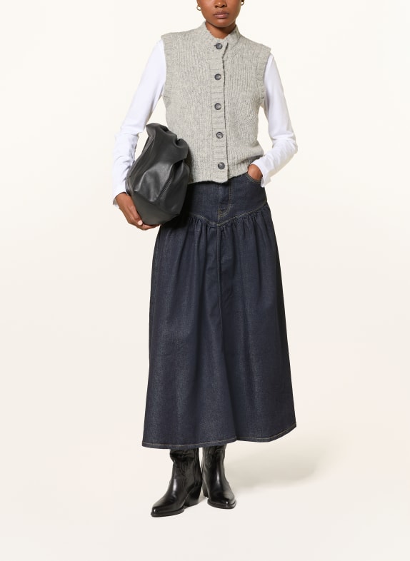 MRS & HUGS Gilet en maille GRIS CLAIR / BLANC