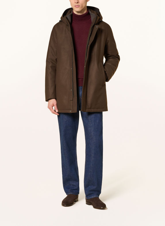 MILESTONE Parka MSRICHARD avec capuche amovible MARRON