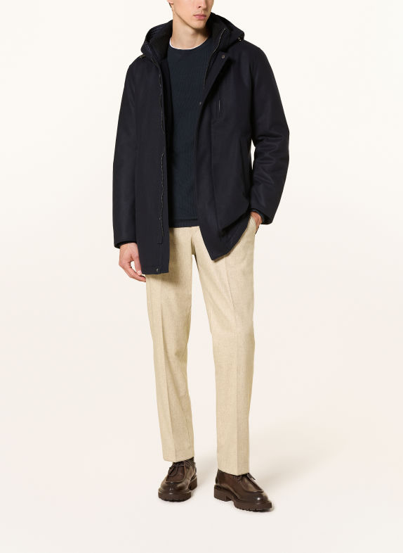 MILESTONE Parka MSRICHARD avec capuche amovible BLEU FONCÉ
