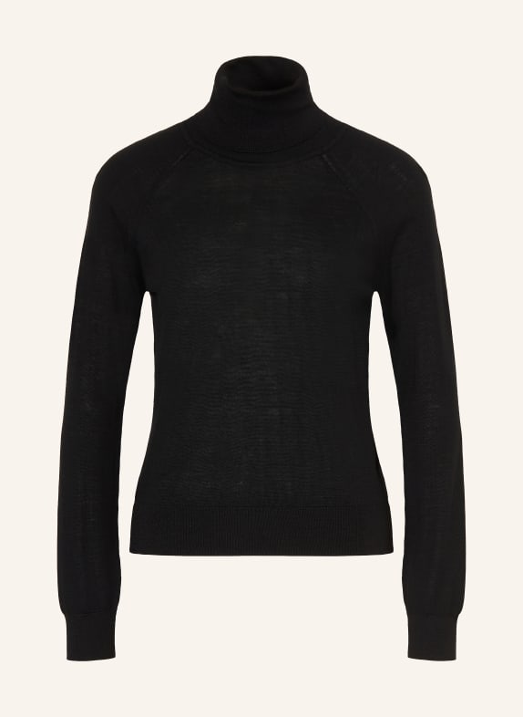 lilienfels Rollkragenpullover aus Merinowolle SCHWARZ