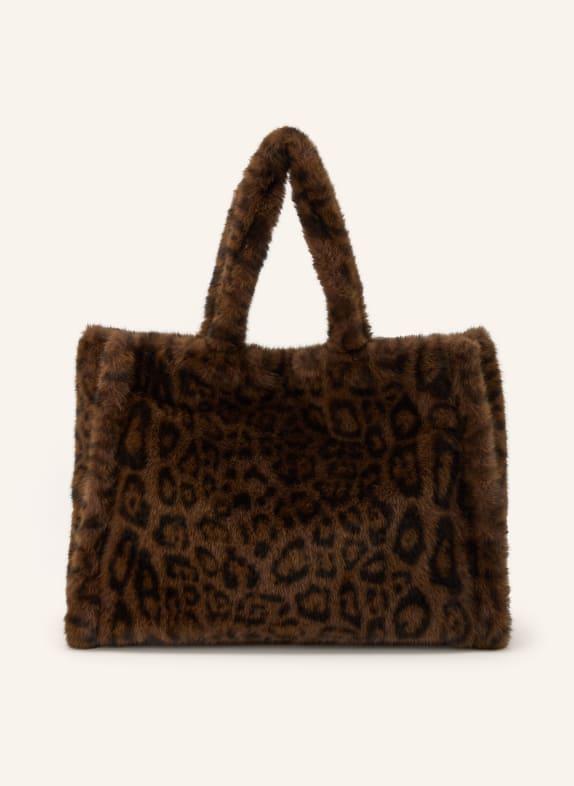 RINO & PELLE DAAN Faux Fur Shoppers DARK BROWN / BLACK