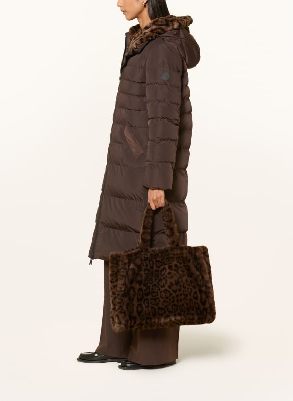 RINO & PELLE DAAN Faux Fur Shoppers DARK BROWN / BLACK