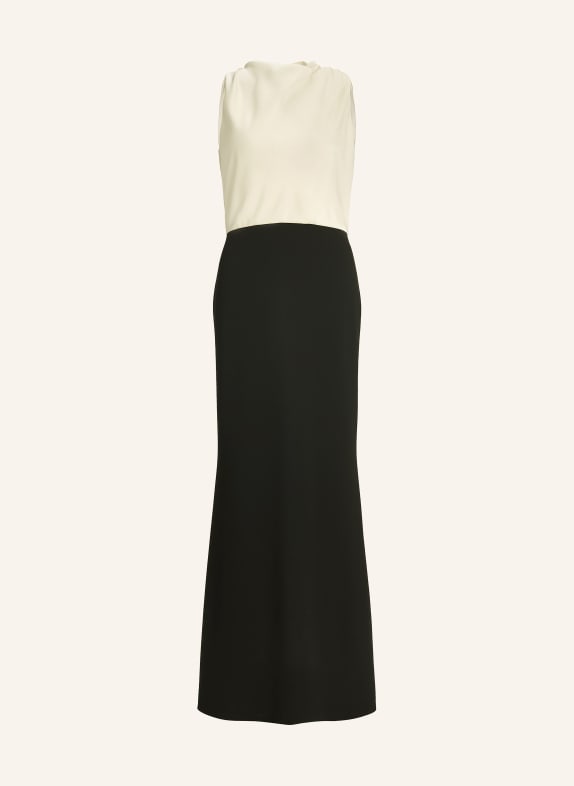 SWING Abendkleid im Materialmix SCHWARZ / CREME