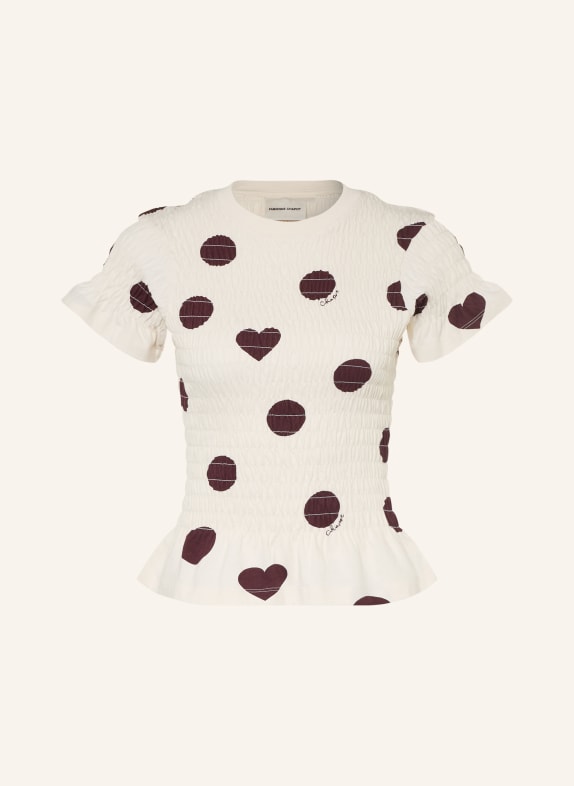 FABIENNE CHAPOT T-shirt CARMEN CRÈME / MARRON FONCÉ