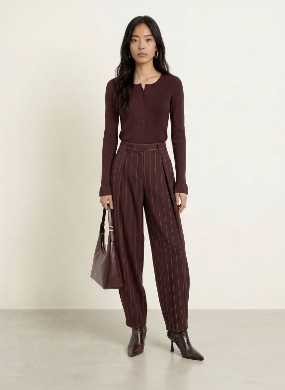 FABIENNE CHAPOT LILO Cardigan DARK BROWN