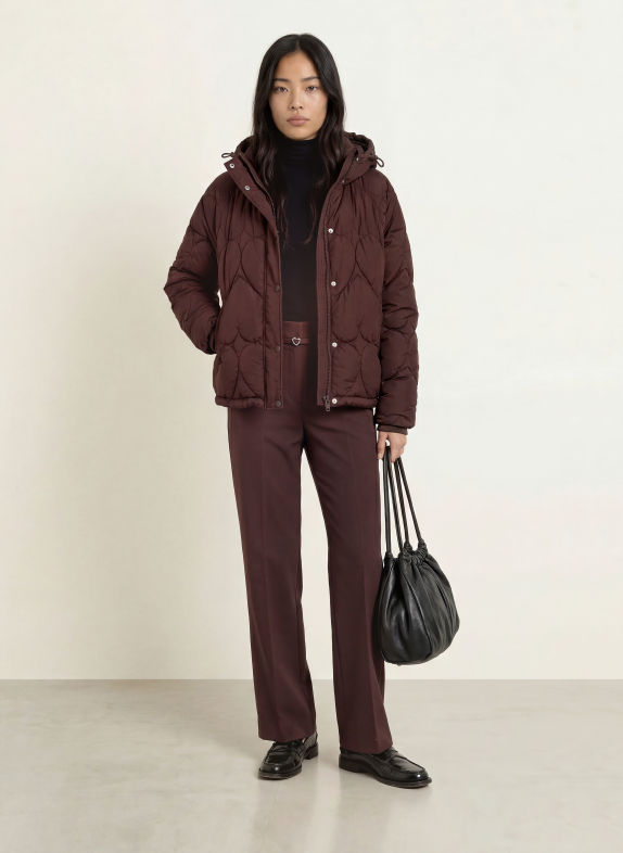 FABIENNE CHAPOT PRISCA Quilted Jacket DARK BROWN