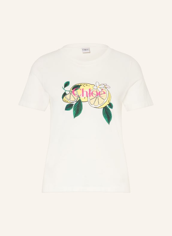 Chloé T-shirt BLANC / ROSE FUCHSIA / JAUNE