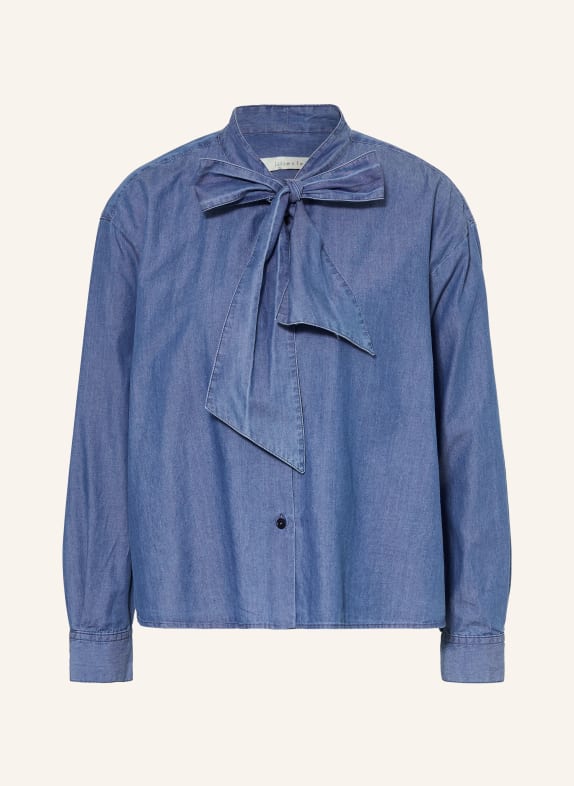 lilienfels Blouse à lavallière effet denim BLEU