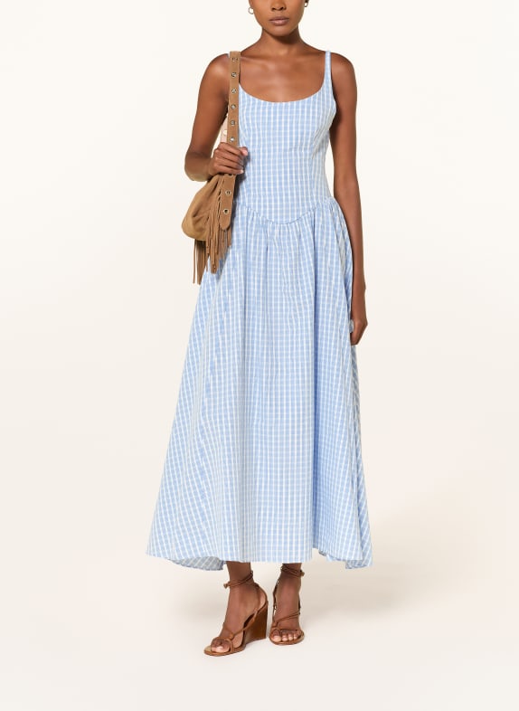 FAITHFULL THE BRAND Kleid CHIARA HELLBLAU / WEISS