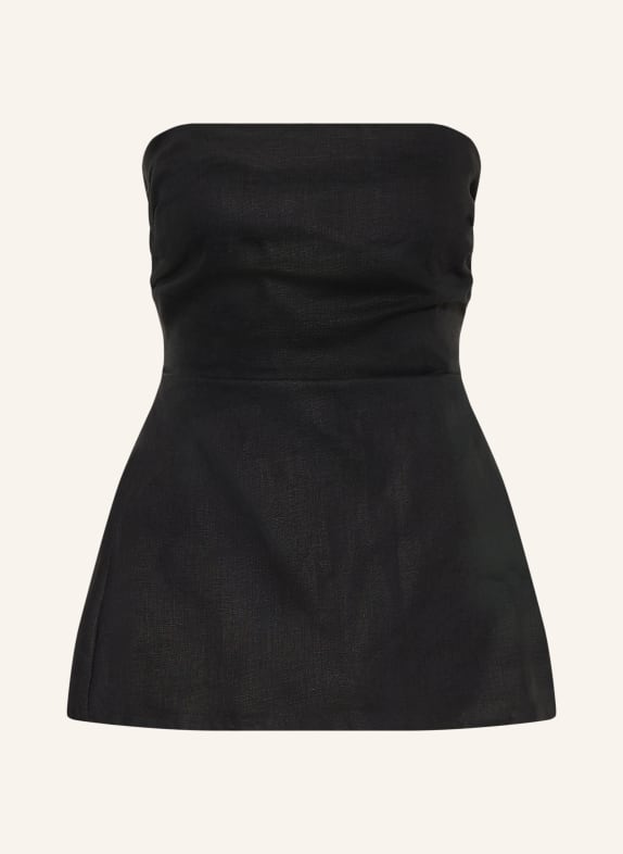 FAITHFULL THE BRAND Off-Shoulder-Bluse SOLMAR aus Leinen SCHWARZ