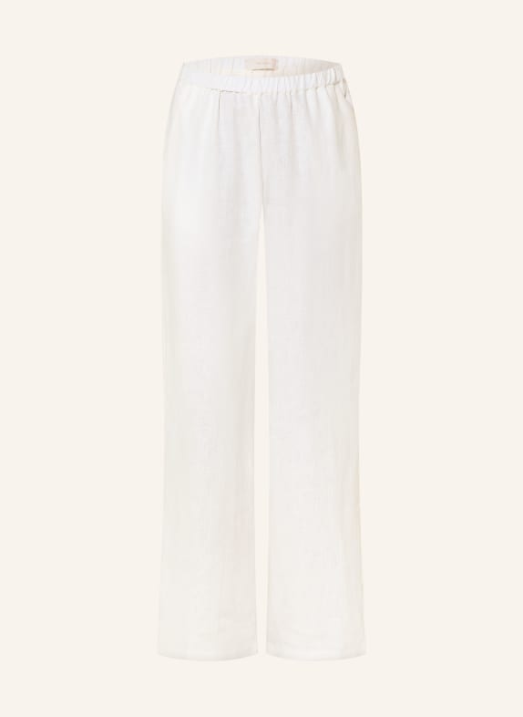 FAITHFULL THE BRAND CAPRIOLLA linen wide-leg trousers WHITE
