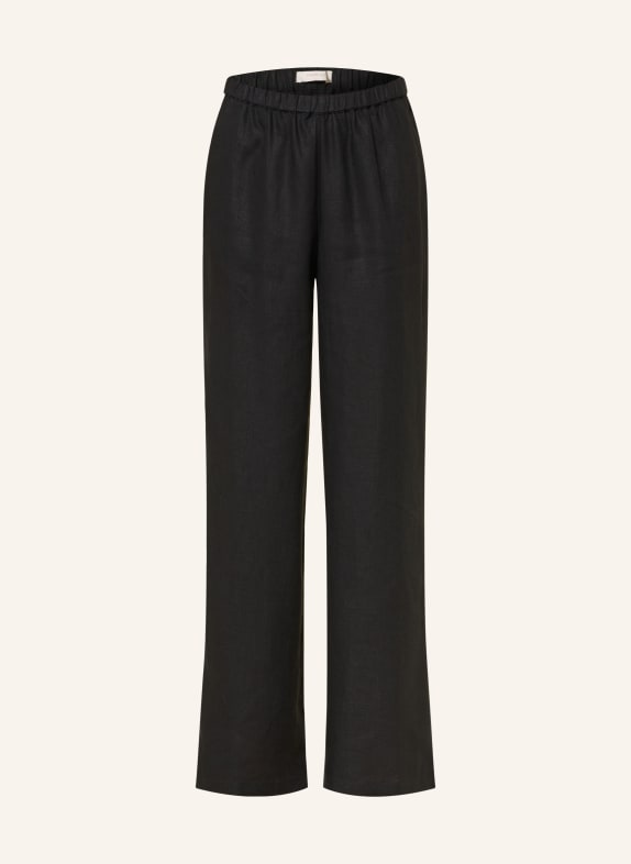 FAITHFULL THE BRAND Marlenehose CAPRIOLLA aus Leinen SCHWARZ