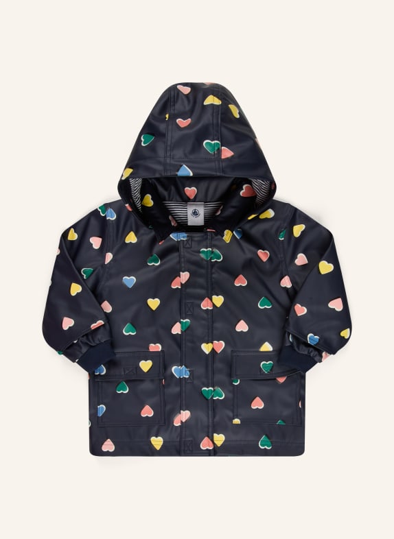 PETIT BATEAU Regenjacke DUNKELBLAU / ROSA / GELB