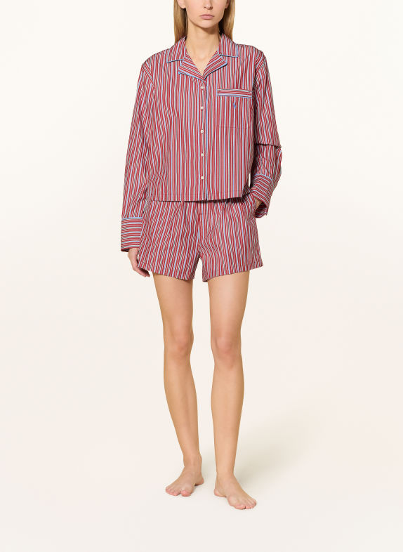 POLO RALPH LAUREN Pyjama DONKERROOD / WIT / ZWART