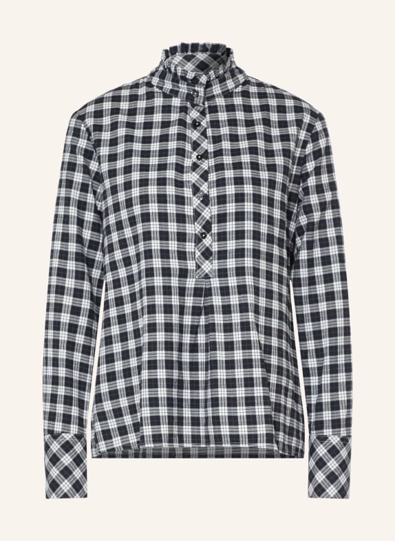 lilienfels Ruffled shirt blouse BLACK / WHITE