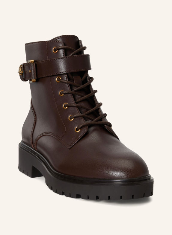 LAUREN RALPH LAUREN Schnürboots ALLYSON DUNKELBRAUN / GOLD