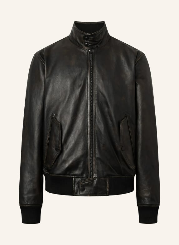 STRELLSON Læderblouson MØRKEBRUN