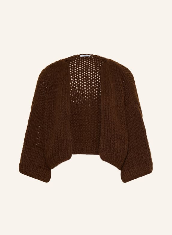 MAIAMI Strickhülle mit 3/4-Arm und Alpaka DUNKELBRAUN