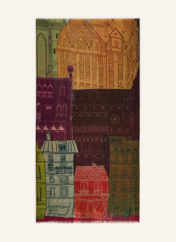 Barbieri Sjaal GEEL / PAARS / ROOD
