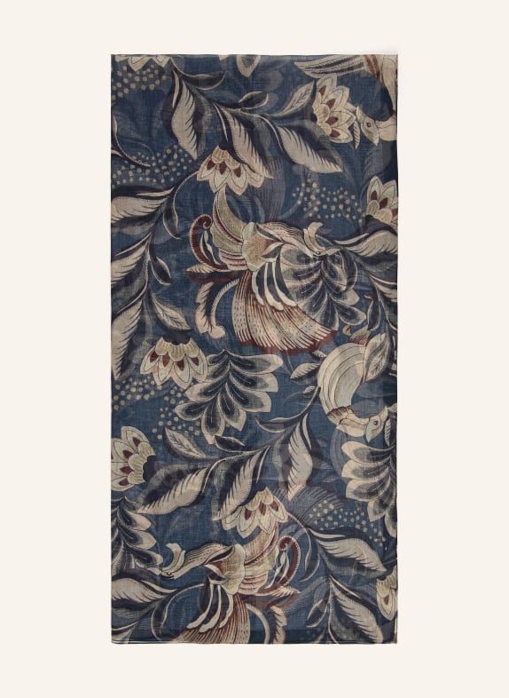 Barbieri Sjaal DONKERBLAUW / LICHTBRUIN / TAUPE