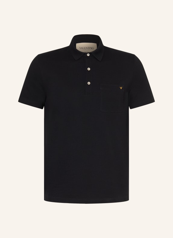 VALENTINO Piqué-Poloshirt VGOLD SCHWARZ