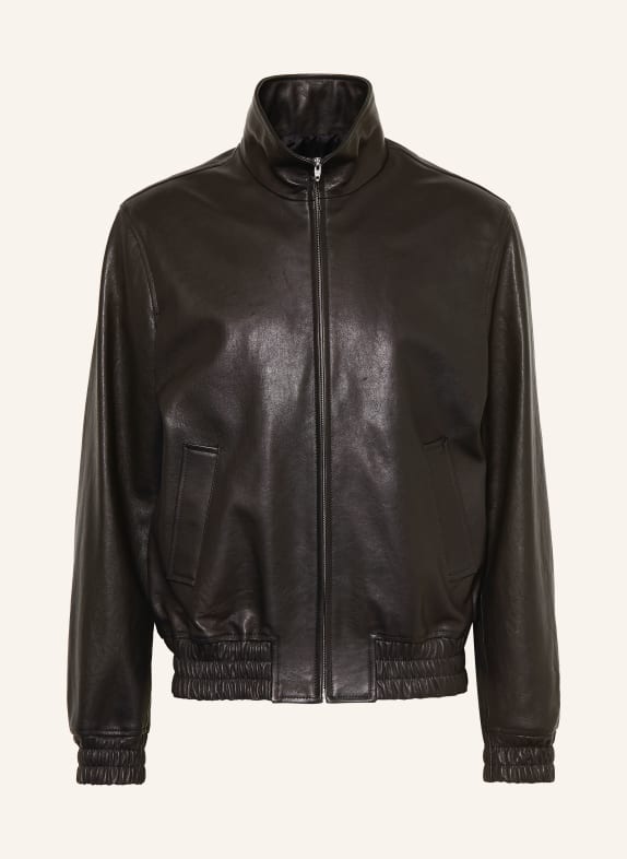 VALENTINO Kožená bunda LEATHER ČERNÁ
