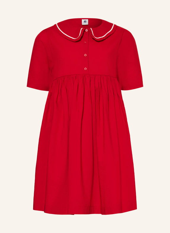 PETIT BATEAU Dress with ruffles RED