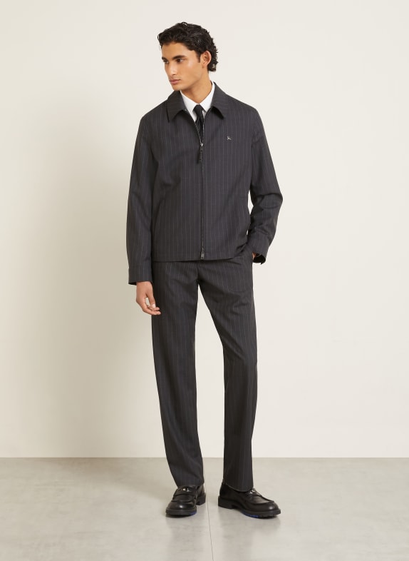 BURBERRY Jacke BLOOMSBURY DUNKELGRAU / WEISS