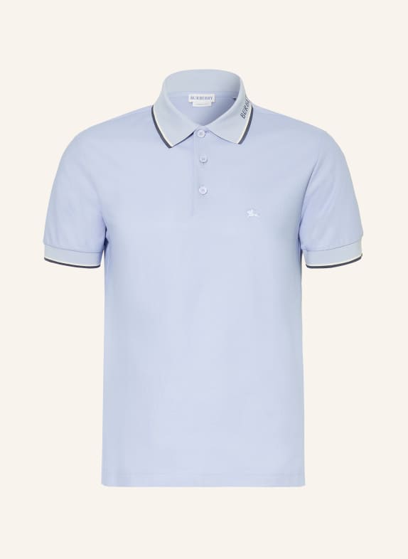 BURBERRY EVAN Classic Fit Piqué polo shirt LIGHT BLUE / DARK BLUE