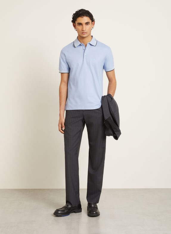 BURBERRY Polokošile z piké EVAN Classic Fit TMAVĚ MODRÁ / TMAVĚ MODRÁ