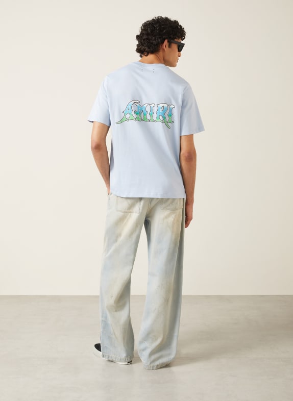 AMIRI T-shirt LICHTBLAUW / GROEN / TURQUOISE