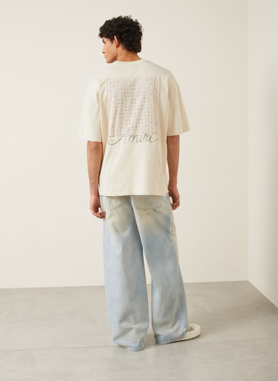 AMIRI T-shirt BEIGE / DONKERGRIJS