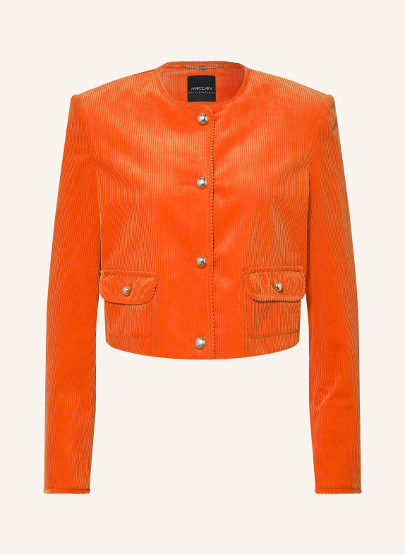 MARC CAIN Boxy jacket made of corduroy 484 tigerlily