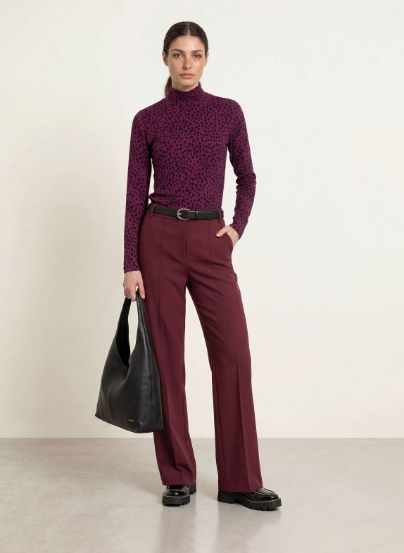 MARC CAIN Long-sleeve shirt 296 winetasting