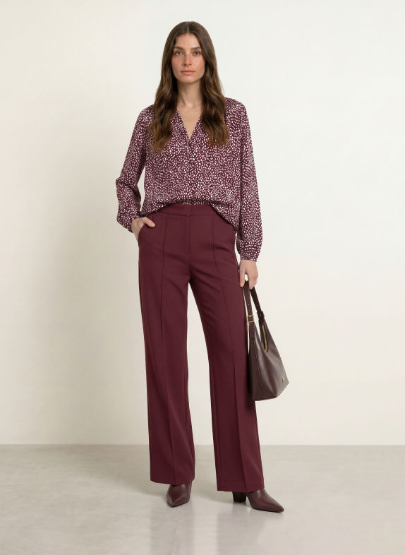 MARC CAIN Bluse mit Seide 296 winetasting