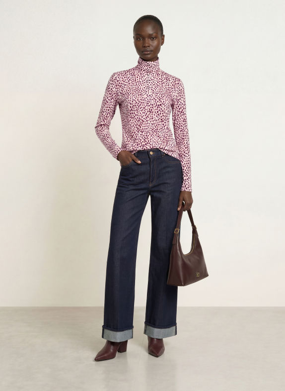 MARC CAIN Tričko s dlouhým rukávem 208 chalk pink