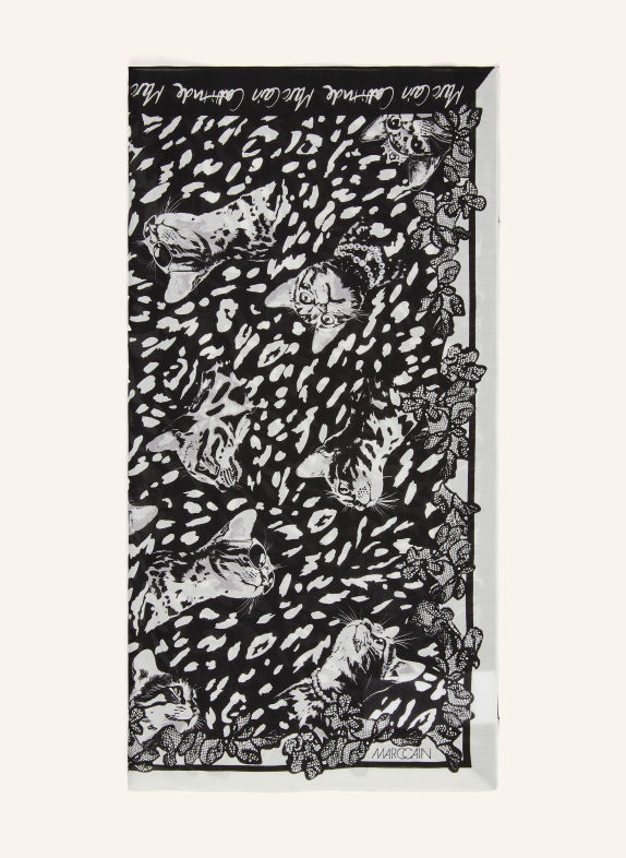 MARC CAIN Scarf 910 black and white