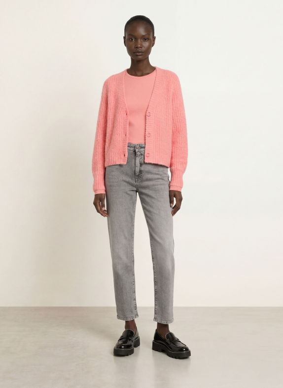MARC CAIN Strickjacke mit Alpaka 234 geranium pink