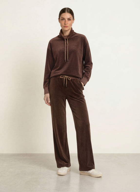 MARC CAIN Spodnie z sztruksu 697 seal brown