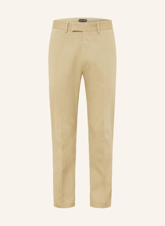 TOM FORD Chino kalhoty Slim Fit SVĚTLE HNĚDÁ