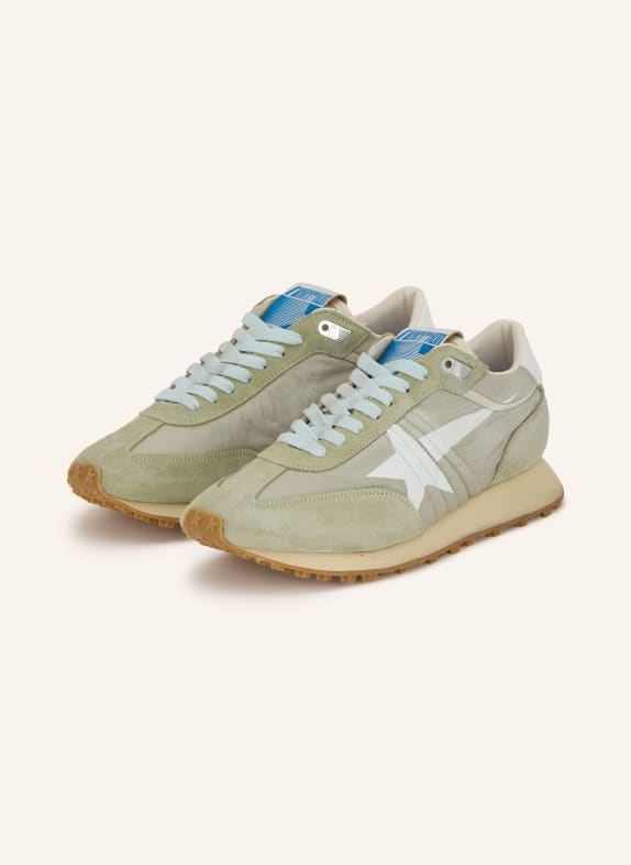GOLDEN GOOSE Sneakers RUNNING MARATHON LICHTGROEN / WIT