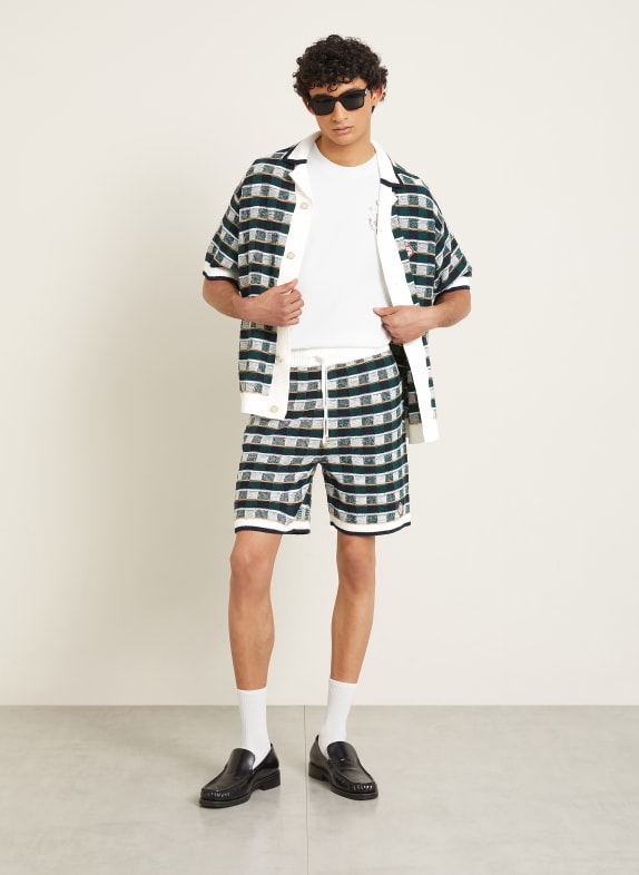 Casablanca Badstofshort CRÈME / DONKERGROEN / ZWART