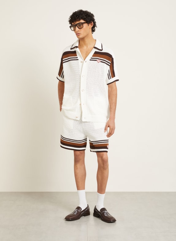 Casablanca Gebreide shorts CRÈME / MARRON FONCÉ / BRUIN