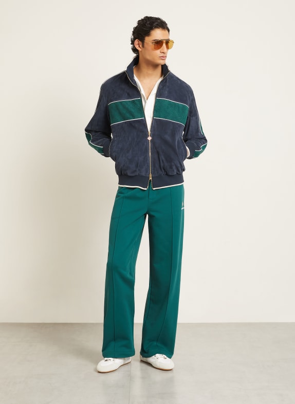 Casablanca Leren blouson DONKERBLAUW / GROEN / WIT