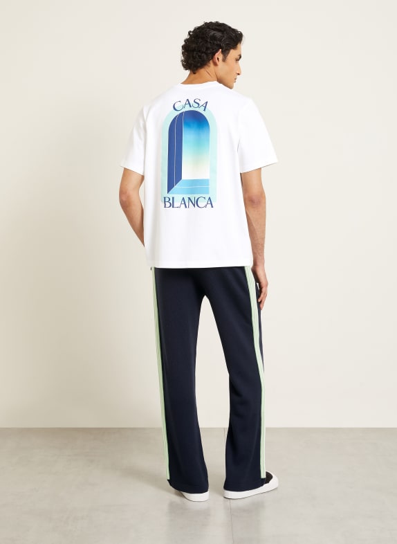 Casablanca T-shirt WIT / DONKERBLAUW / BLAUW