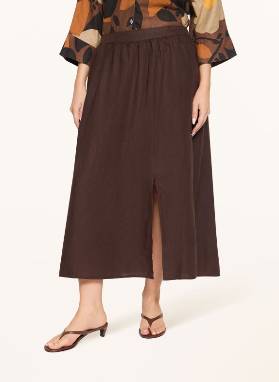 CARTOON Linnen rok MARRON FONCÉ