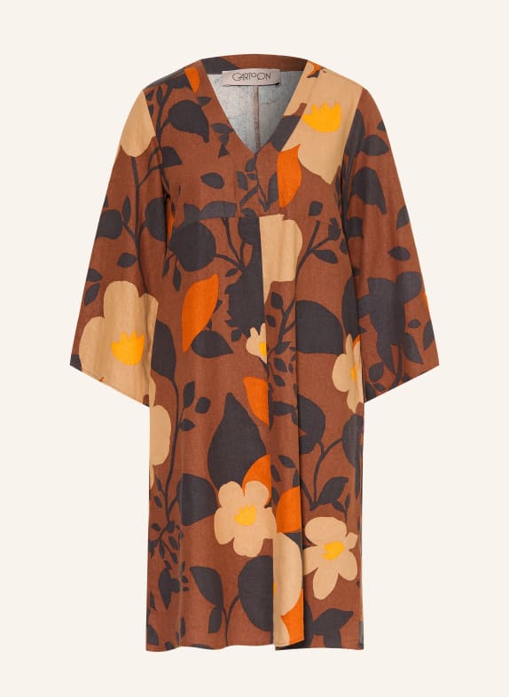 CARTOON Kleid mit 3/4-Arm BRAUN / BEIGE / SCHWARZ