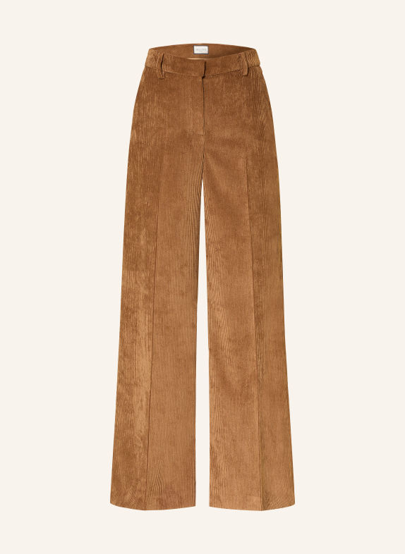 SEDUCTIVE SHILOH corduroy wide-leg trousers COGNAC