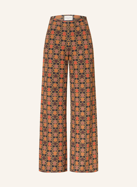 SEDUCTIVE KIMBERLY Jersey Trousers DARK ORANGE / BROWN / GREEN